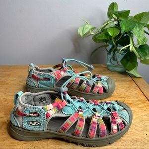 KEEN  Pink/blue Anatomic Canvas Hiking Sandal